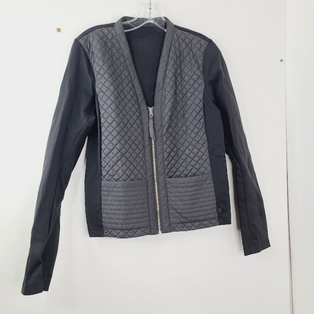 Lululemon Women's Black‎ Again Zip Up Long Sleeve Quilted Puffer Jacket Size S